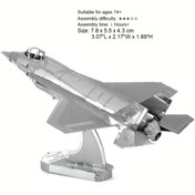 Resim 3D Metal Yapboz DİY Savaş Uçağı Puzzle Modeli Üç Boyutlu Metal Montaj El İşi Kız Arkadaşa Düğün Hediyesi Noel Süsü Masaüstü Dekoru 