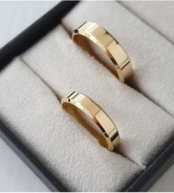Resim Rasyonel lazer 2 Adet Yüzük - Kadın Erkek Beyaz Gold Söz Nişan Yüzüğü Düz Klasik 925 Ayar Gümüş Çift Alyans Yüzük 