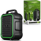 Resim MagicVoice MV-2016 USB-SD-BT 1 El + 1 Yaka Mikrofonlu 175W Taşınabilir Şarjlı Hoparlör Anfi 