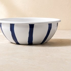 Resim El Boyaması Akıtma Emaye Kase Lacivert 26 × 9 cm 