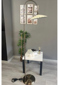 Resim Risso Lambader Dokulu Beyaz Yarım Lale Başlık Modern Dekoratif Metal Oturma Odası Çalışma Odası Beyaz 