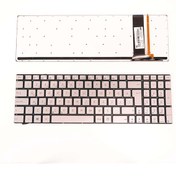 Resim Asus Uyumlu N750JK Klavye - Türkçe Gümüş Gri - Işıklı 