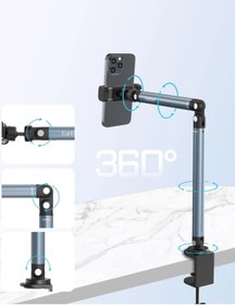 Resim Earldom EH311 2in1 Ayarlanabilir Katlanabilir Masaya Sabitleme Aparatlı Manyetik Tutucu 