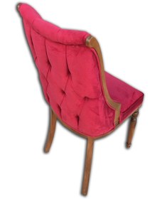 Resim BENGİ TİCARET Sandalye 17995 Fitil Model Kayın Ince Retro Ayak Kapitone Papel Ortopedik Oturum 