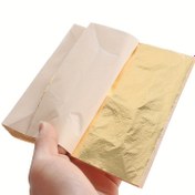 Resim Şenlikli 14cm/16cm #2.5 Metalik Altın Varak Levhalar - 100 Yaprak Paket - Sanat Malzemeleri ve El Sanatları 