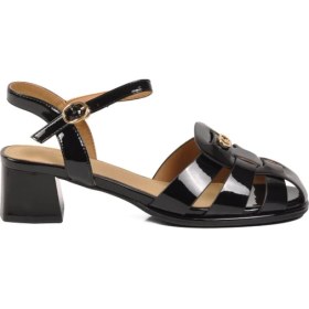 Resim Guja Siyah Özel Gün Topuklu Kadın Abiye Ayakkabı 26Y492 G 