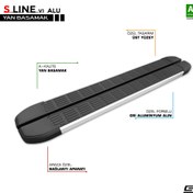 Resim S-Line Aluminyum Yan Basamak Profil 213 Cm 