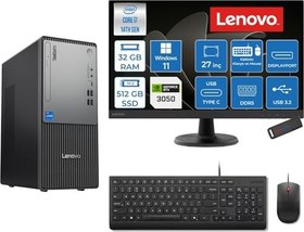 Resim Lenovo Thinkcentre Neo 50T Gen 5 Intel® Core™ İ7-14700 32GB Ddr5 512GB SSD 6GB/RTX3050 WIN11PRO +27" Monitör Mini Tower Masaüstü Bilgisayar 2712UD001UTR23P12+ZETTAUSBBELLEK 