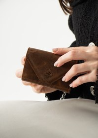 Resim Westpolo Hakiki Deri Unisex Akordiyon Kartlık, Kartvizitlik 