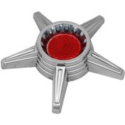 Resim Jant Kapak Fırfırı Takımı Universal Küçük 5 Kollu Düz Ortası Kırmızı Krom Kaplama CF 2003 