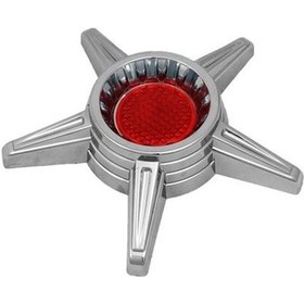 Resim Jant Kapak Fırfırı Takımı Universal Küçük 5 Kollu Düz Ortası Kırmızı Krom Kaplama CF 2003 