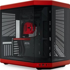 Resim Y70 Siyah Cherry Temperli Cam USB 3.2 E-ATX Dual Chamber Mid Tower Gaming Kasa (CS--Y70-BR) 