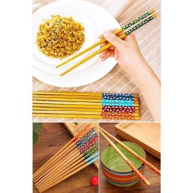 Resim Cenk Xstore Bambu Chopstick Çubuk Yemek Çubuğu Yıkanabilir Tekrar Kullanılabilir (3 Çift- 6 Adet ) 