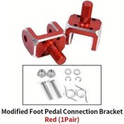 Resim Hightower Sur-ron Light Bee X/s Ve Talaria İçin Kırmızı 1 Çift Alüminyum Pedal Bağlantı Braketi 