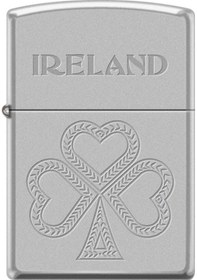 Resim Zippo Ireland Shamrock Dizayn Çakmak 