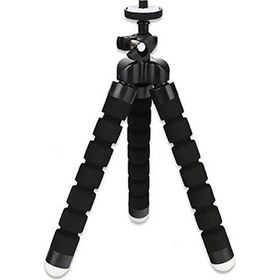 Resim Yifomall Plastik Sponge Tripod: 360 Açıklı, Evrensel 1/4 Vida, Telefon/kamera İçin, Kaymazsız Tasarım, Cep Boyutu Kareklisiz, Siyah 
