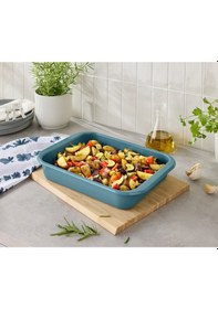 Resim Emaye Fırın Kalıbı Mavi 