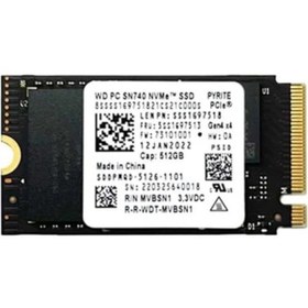 Resim VERTO WD SN740 2242 512 GB PCIe 4.0 NVMe M.2 5150-4850MB/S SSD (Kutusuz) 