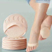 Resim 8 Adet Ayak Parmak Aralayıcıları ile Nefes Alabilir Ön Ayak Yastıkları, Kaymaz Metatarsal Destek, Kadınların Yüksek Topuklu Ayakkabıları ve Çorapları için Görünmez Konfor Çorapları 