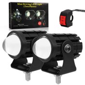 Resim 12V 24V LED Motosiklet Farları Yüksek/Düşük Işın Yardımcı Sürüş Sis Işığı Offroad 4x4 Araba Kamyon 4WD SUV ATV Için 