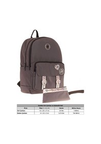 Resim Kaukko Parlak Love Şeritli Gri Okul Çantası Ve Cüzdan Tipi Kalemlik Seti Kk-k1842+kk-k2753 Gri 