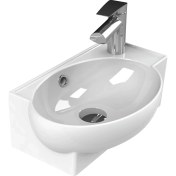 Resim Turkuaz Seramik Mini Köşe Lavabo 28 x 45 cm 