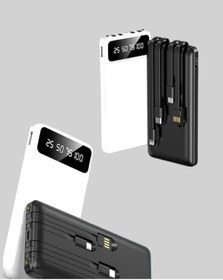 Resim Bfs 20.000mah Pd Powerbank Led Işık Lcd Ekran Dahili Kablo Çoklu Giriş Çok Renkli 