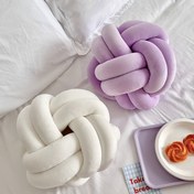 Resim Şık Yuvarlak Koltuk Topu Yastık - Oturma Odası, Yatak Odası & Daire İçin Dekoratif Yastık - Yıkanabilir Polyester Kılıf ve Dikişli Kapatma, Dekoratif, Sırtlık 