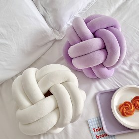 Resim Şık Yuvarlak Koltuk Topu Yastık - Oturma Odası, Yatak Odası & Daire İçin Dekoratif Yastık - Yıkanabilir Polyester Kılıf ve Dikişli Kapatma, Dekoratif, Sırtlık 