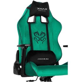 Resim Rio Balerion Terletmez Kadife Kumaş Yeşil Gaming Oyuncu Koltuğu Yeşil 