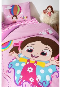 Resim Özdilek Niloya Kelebek Tek Kişilik Lisanslı Lastikli Çarşaf Çocuk Nevresim Takımı Pembe 