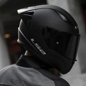 Resim Ls2 Rapid 2 Mat Siyah Polikarbonat Full Face Motosiklet Kaskı Nefes Alan Özelliklerle L Beden 