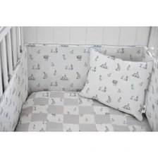 Resim Deux LAPINS%100 Pamuk Müslin Bebek Yastığı, 35X45 cm Bebe Lapin 