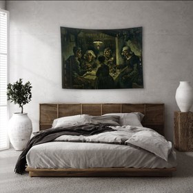 Resim Patates Yiyenler Duvar Örtüsü - 160 cm x 220 cm 