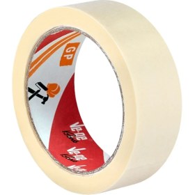 Resim Ve-Ge | Gp Maskeleme Bandı, 36 mm x 30 M, Bej, Krepe Kâğıt Tabanlı, Boya Uygulamaları İçin İdeal 