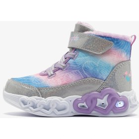 Resim Skechers Infinite Heart Lights - Lovin Hearts Küçük Kız Çocuk Gri Işıklı Bot 303054N Smlt 