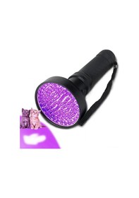 Resim Samdoo Uv Feneri Köpek Kedi İdrar Lekesi Tespit Cihazı - 100 Led 390-395nm Aluminyum Vücut Pil Yok 