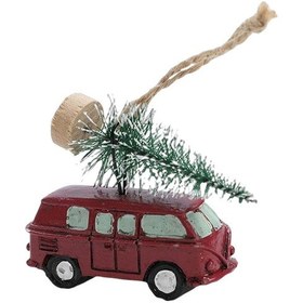 Resim Suntek Magideal Mini Reçine Yılbaşı Ağacı 5.5cmx2cmx4.5cm-kırmızı 