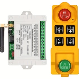Resim 1pc 433MHz Kablosuz Röle RF Uzaktan Kumanda Anahtarı Alıcı, 4 Kanal, Duvar Montaj, Şok Dirençli, Radyo Frekansı, Bilgisayarlar için, Su Geçirmez Olmayan, Sert Bağlantı, ≤36V, DC 12V 24V 36V 10A, Turuncu Verici Hariç 