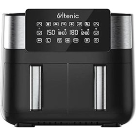 Resim Çift Bölmeli 8l Airfryer, 2850W, Siyah, Çok Renkli Seçenekler 