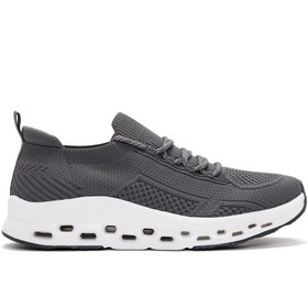 Resim Derimod Zero Erkek Gri Bağcıklı Kalın Tabanlı Sneaker 