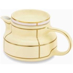 Resim Ginori 1735 Retro Tarzda Colonna Çaydanlık Porselen 770ml Şık Altın Detaylı Çaydanlıklar 232 Çok Renkli 