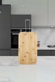 Resim Zoe - Çelik Saplı Kesme Tahtası Orta Bambu 