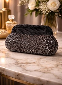 Resim naturel glow El Yapımı Kahverengi Portföy Clutch Çanta - Kilitli Şık Kadın El Çantası, Günlük & Özel 