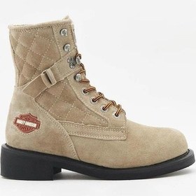 Resim Harley Davidson New Worker Crosta Süet Kadın Bot Bej 