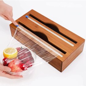 Resim Mena Rise Akasya Ağacı Asılabilir Streç Film ve Folyo Kesici, Mutfaklarda Pratik ve Şık Çözüm Sunan, Duvara Monte Edilebilir Streçlik ve Folyoluk Aleti, Dayanıklı (2 Gözlü) 