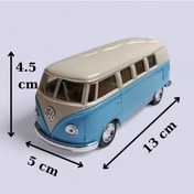 Resim Nostaljik Metal Çek Bırak Mavi Wv Minibüs Araba Kapılar Açılır Diğer 