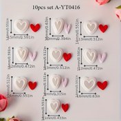 Resim 10 adet Sevgililer Günü Polimer Kil Kalp Kesicileri Seti - Kendin Yap Küpe, Kolye, Şanslar ve Hediye Yapımı için Mini Kalp Şekilli Kalıplar 