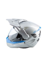 Resim Klim X1 Alpha Carbon Concept Korumalı Adv Motosiklet Kaskı Beyaz Mavi Mavi 