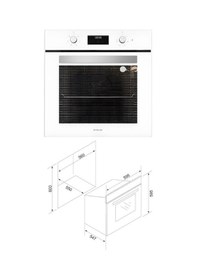 Resim Silverline S2-BO6502W02 + CS5700E6W01 + 3490 Oslo Beyaz Ankastre Set 